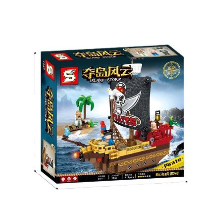 China Maritime Shark Children's Jigsaw Assembly Toy SY1557 Tiger Assembly Toy Boy's Assembly Block for sale