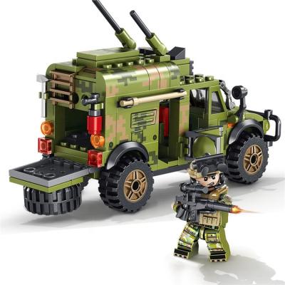 China Diy Eco-friendly Material High Quality New Military Series Plastic Particle Assembled Building Block Toy For Kids for sale