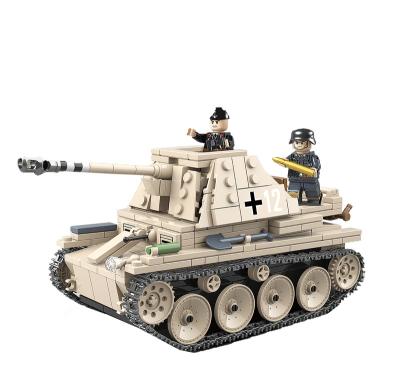 China Explosive Military Tank Gun Series Building Toy HQ 100083 Tank Building Blocks Assembled Toy Building Blocks for sale