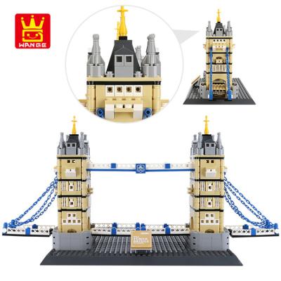 China Construction Toy Best Quality World Famous Tower Bridge Model Plastic Building Blocks Children Toys for sale