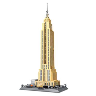 China Toy Factory Wholesale 5212 Building Block Toys NewYork-USA Souvenir Plastic Empire State Building for sale