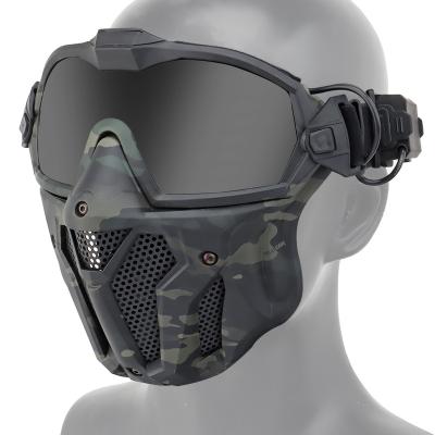 China Wosport TPU Anti-fog Military Tactical Facemask With Microgg Fan Paintball Protective Mask With Gogglest For Outdoor Shooting Sports for sale