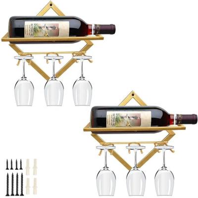 China Viable Bar Home Decor Kitchen Wine Rack Gold Wine Rack Foldable Bathroom Rack Storage for sale