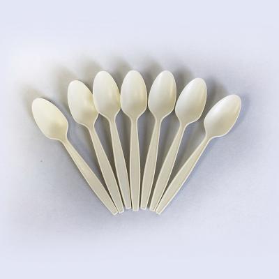 China Sustainable High Quality 7 Inch Cornstarch Disposable Dinnerware Set Biodegradable Cornstarch Cutlery Set With Cornstarch Knife Fork Spoon for sale