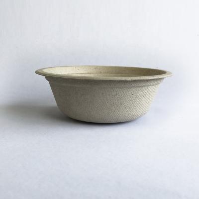 China Recycled Materials Recycled Eco - Friendly Biodegradable Disposable Sugarcane Bagasse Paper Pulp Mold Soup Salad Bowl for sale