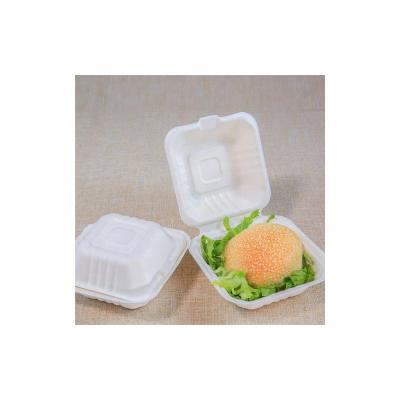 China Eco-friendly Bagasse Hamburger Box Paper Pulp Plate Compostable Eco-friendly Biodegradable Tableware for sale