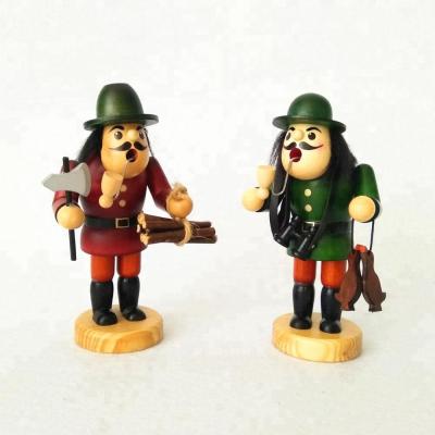 China German Christamas Decoration Wooden Christmas Crafts Smoking Men for sale