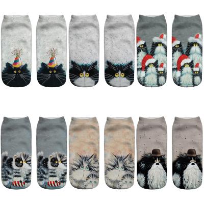 China Wholesale QUICK DRY Socks Fashion 3D Sports Cartoon Cute Cat Girl Socks High Quality Stockings Custom Made Printed Socks for sale