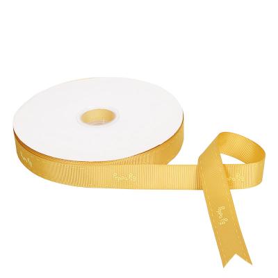 China Custom Printed High Tenacity Polyester Grosgrain Ribbon Cable Ribbon Logo Ribbon for sale