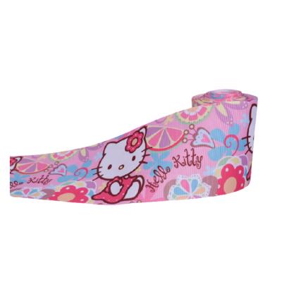 China High Tenacity Factory Wholesale 3inch Polyester Custom Printed Grosgrain Ribbon Roll for sale