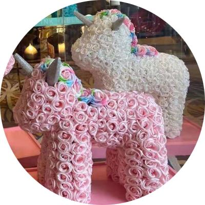 China Free Selectable Matching Hot Selling Artificial Heart Teddy Rose Sliver Factory Custom Bear Gift For Valentine Best Gift for sale