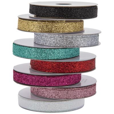 China High Tenacity Factory Gold Ribbon Customized Logo Silver Onion Webbing Sequin Ribbon Best Seller Face Luxury ORGANZA RIBBONS Double 25mm Customized for sale