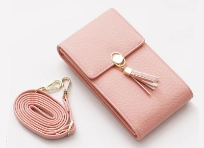 China 2019 mobile phone tassel lock buckle one shoulder multifunctiona purse small bags for sale