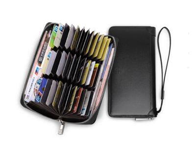 China Anti-theft brush multi-position card bag male bank card set credit card holder large capacity long wallet for men for sale