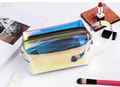 China Transparent laser TPU cosmetic bag small portable lady ins wind super fire makeup bags with large capacity for sale