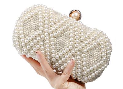 China Cross-border new pearl dinner bag European and American lady banquet bag celebrity dress evening bag for sale