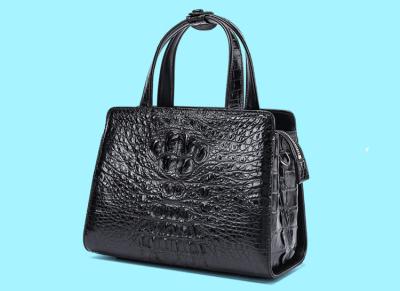 China New zipper large capacity women's crocodile leather handbag for lady for sale