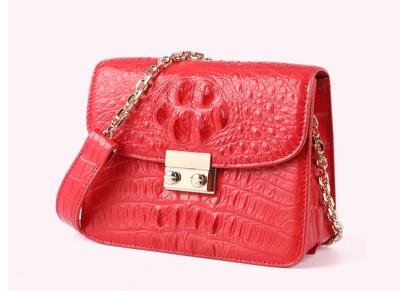 China Dongguan manufacturer direct selling new crocodile leather women's bag one shoulder slung chain handbag for sale