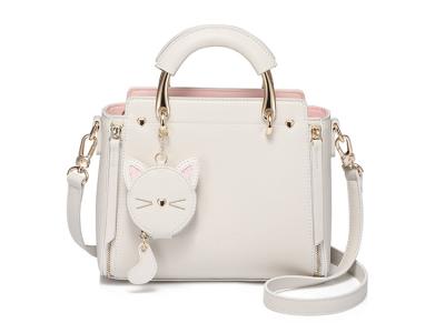 China The new high-volume PU leather tote one-shouldered cross-slung custom logo women's handbag with strap for sale