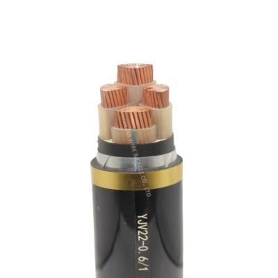 China Low voltage 06/1kV 4 core 4x240 copper underground conductor XLPE insulated PVC sheathed eurorack power cable for sale