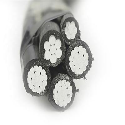 China ABC 11kv Aerial Cable 3x25+54.6mm2 Aluminum Wire Twisted Aerial Cable for sale