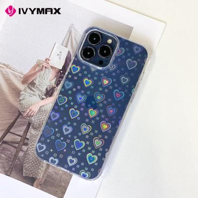 China IVYMAX Anti-drop Full Body Designed Luxury Heart IMD Case Tpu PC Phone Case For Apple Iphone 13 Pro Max Anti-Drop Cell Phone Accessories for sale