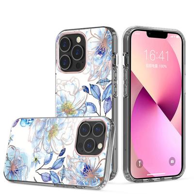 China IMD Shockproof Slim Case For iPhone 13 Pro OEM Flower Anti-fall Customizable Design Shockproof Case Cover for sale