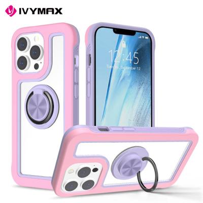 China IVYMAX Anti-fall TPU shockproof acrylic transparent transparent cell phone case mobile cover for iPhone 13 pro Max Phone Case for sale