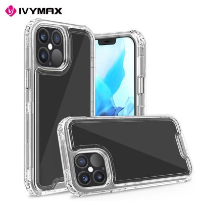 China Anti-drop Case Clear Tpu PC Phone Case Triple Cover For iPhone 12 pro Max Military Grade Drop Resistant 4 Corners Drop Protective Bumper for sale