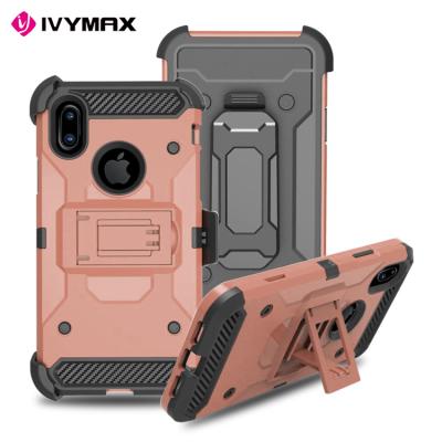 China Anti-dust shockproof combo case for iphone X 3 in 1 mobile phone cover for iphone for sale