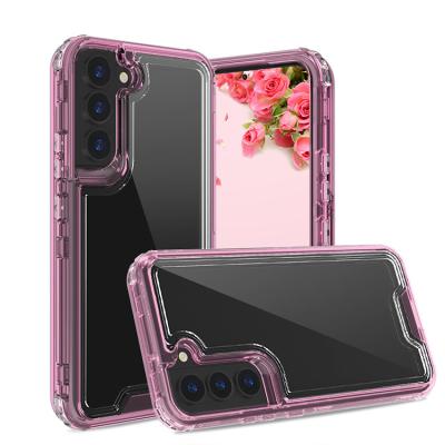 China Silicone Shockproof Durable Protective Case 3 In 1 Heavy Duty Shockproof Case Cover For Samsung S22 Plus for sale