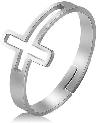 China CLASSIC Polished Stainless Steel Fashion Cross Ring For Men Women for sale