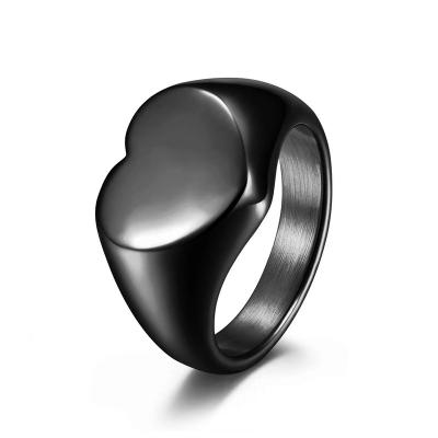 China CLASSIC Engraved Custom Floral Flower Stainless Steel Statement Ring for sale