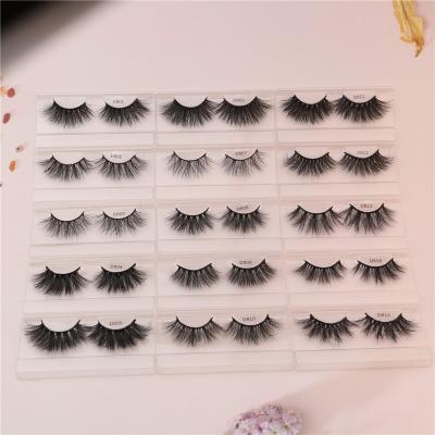 China Handmade Strip Mink Eyelashes 18-25mm Mink Lashes Thick Cilios Fur Full Lashes Cruelty Free Reusable False Eyelashes for sale