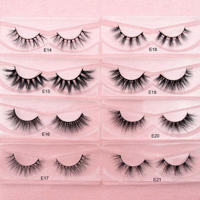 China Cilios fur factory acrylic case for lashes wholesale natural length best sellers lashes 3d mink eyelashes 25mm for sale