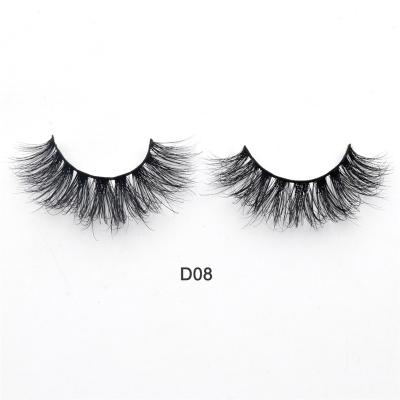 Cina Brand Own High Quality Cilios Fur D08 Real Mink Lashes 3d Private Label 100% Mink Eyelashes in vendita