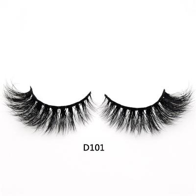 Cina Hot Sale 3D Mink Eyelashes False Fur D101 2020 Cilios 100% Real Mink Fur False Eyelashes Handicraft in vendita