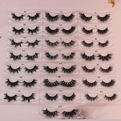 China Hot Selling Cilios Fur K Series 5D Mink Lashes Custom Logo 3D Mink Lashes Wholesale Private Label False Eyelashes for sale