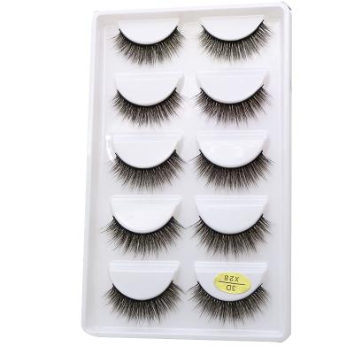 China Real 3D False Eyelashes Wholesale Handmade Mink Eyelashes Private Label Custom Mink Eyelash for sale