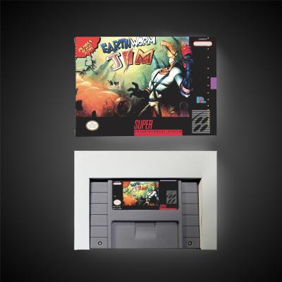 China EARTHWORM JIM - US Version Action Game Cartridge With SNES Game Retail Box For SNES 16 Game Bit Card for sale