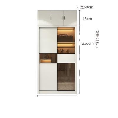 China Adjustable (height) Wardrobes Bedroom Modern Sliding Wooden Wardrobe Storage Closet Wardrobes With  Top Cabinets for sale