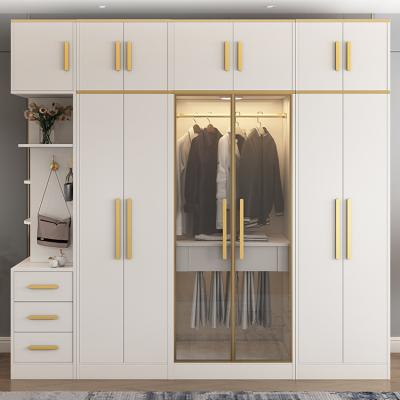 China Adjustable (other) Modern Luxury Bedroom Wardrobe Cabinet space saving bedroom furniture Factory seller wardrobe cabinet Glass door wardrobe for sale