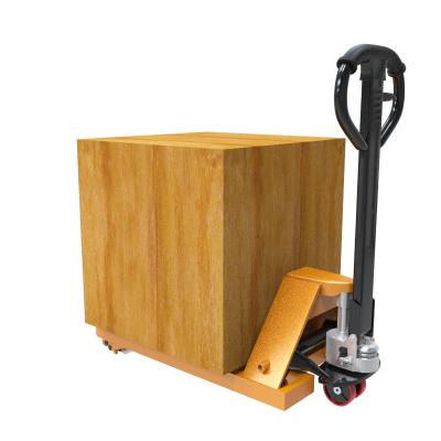 China Building Material Shops Hot Sale 2.5T Pallet Hydraulic Forklift Manual Wheel Jack Polyurethane Widening Type For Warehouse for sale