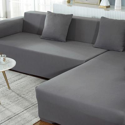 China 3 Seaters Modern Solid Color Thick Elastic Stretch Fabric Fitted Stretch Sofa Covers For Living Room for sale