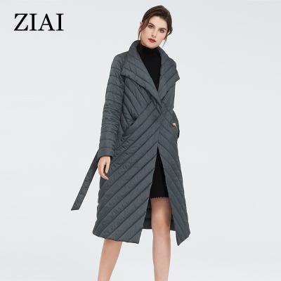 China 2020 Fashion Women Knee Length Waterproof Stripper Jacket Ladies Long Coat Custom Padded Oversized Coat Green for sale