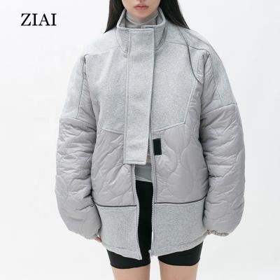 China Brand Thoughtful Autumn Thin Jacket Quilting Irregular Niche Anti-Wrinkle Anti-Wrinkle Wholesale Cotton New Quilted Line Loose Jacket for sale