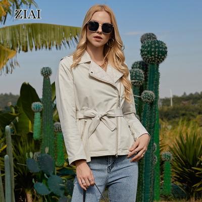 China Wholesale Anti Wrinkle Drop Lapel Shorts Jacket With Cotton Zipper Belt Fashion Casual Coat Outdoor Warm Jacket for sale