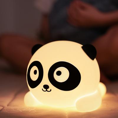 China Modern Multicolor Cute Lead Silicone Panda Lamp Silicone Light For Decoration Light Babyroom for sale