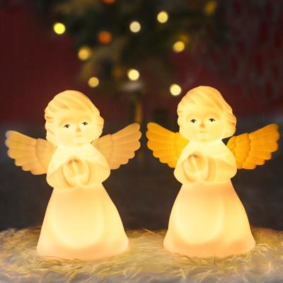 China Modern Customization 7 Colors Touch Sensor Accompany Sleep Light Day LED Angel Silicone Light Night For Easter for sale