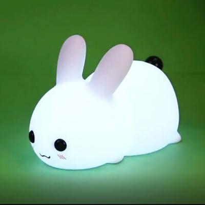 China Modern Creative Soft Night Light USB Rechargeable Silicone Led Lighting Lamp For Decoration Gifts for sale